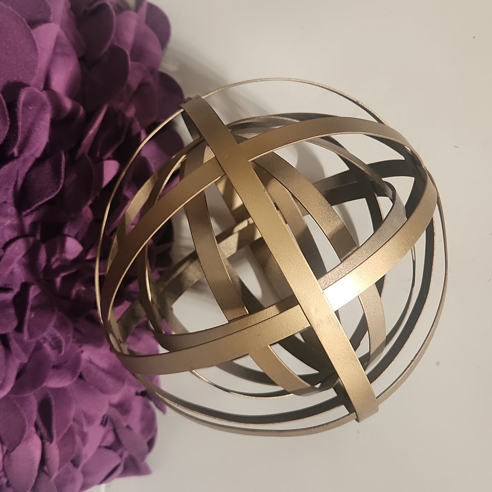 Decorative Metal Sphere 9 Inches - Picture 2 of 6